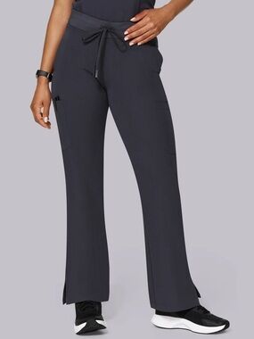 Mandala Women’s 9-Pocket Cargo Pants Scrubs - Pewter